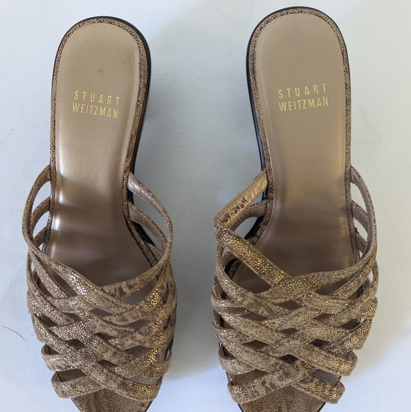 Stuart Weizmann Woven Slip On Sandals - Picture 4 of 8